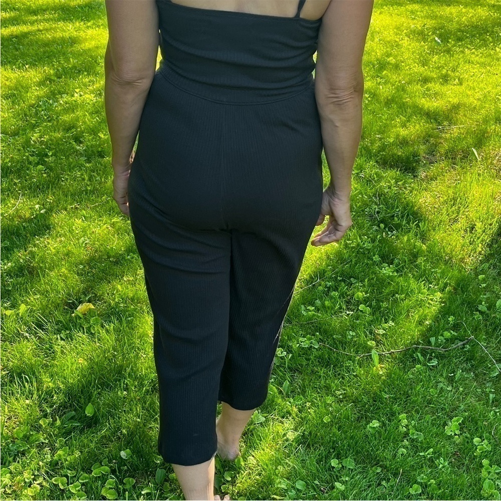 Abercrombie & Fitch Black Ribbed Jumpsuit Size Small - Picture 9 of 9